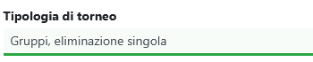 Gruppi, eliminazione singola