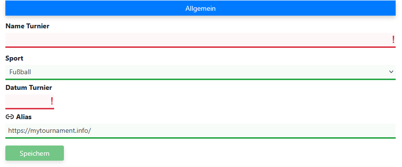 Allgemeine Turnierdaten in Mijntoernooi.info eingeben