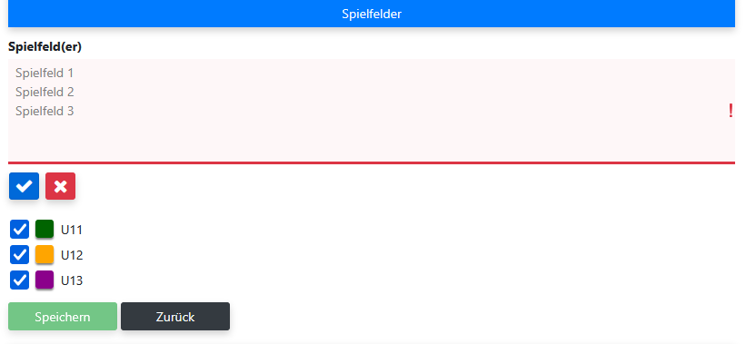 Spielfelder hinzufügen in Mijntoernooi.info